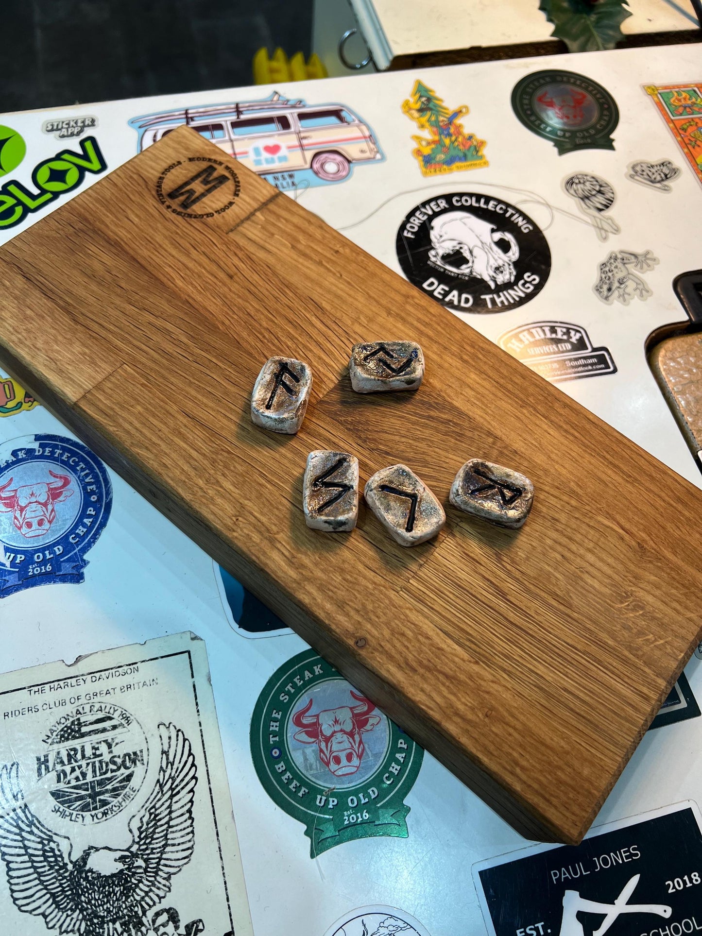 Hand Finished Oak Chopping Boards with Handmade Wax Cotton Sleeve