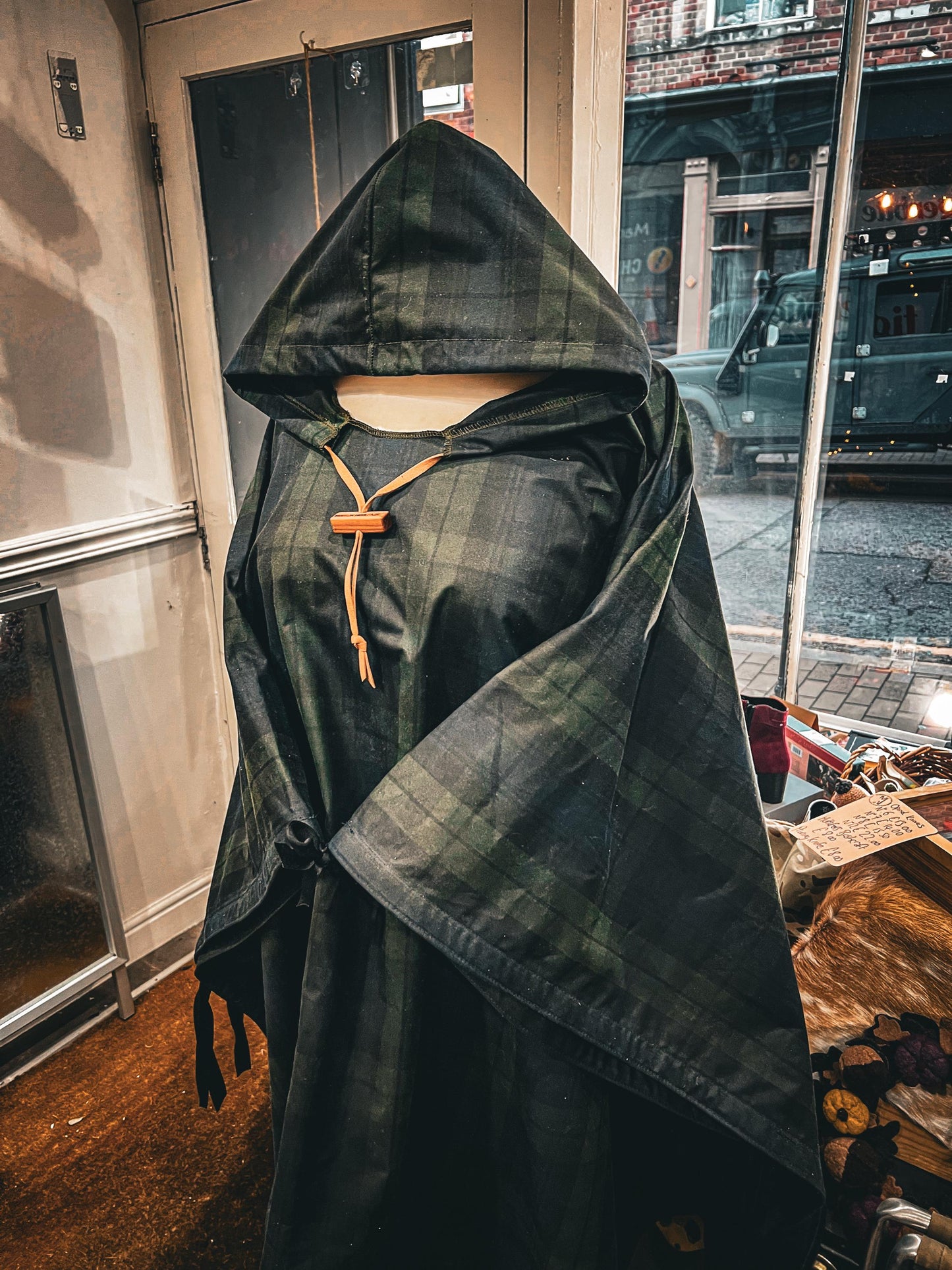 Waxed Cotton Poncho - Handmade in the UK
