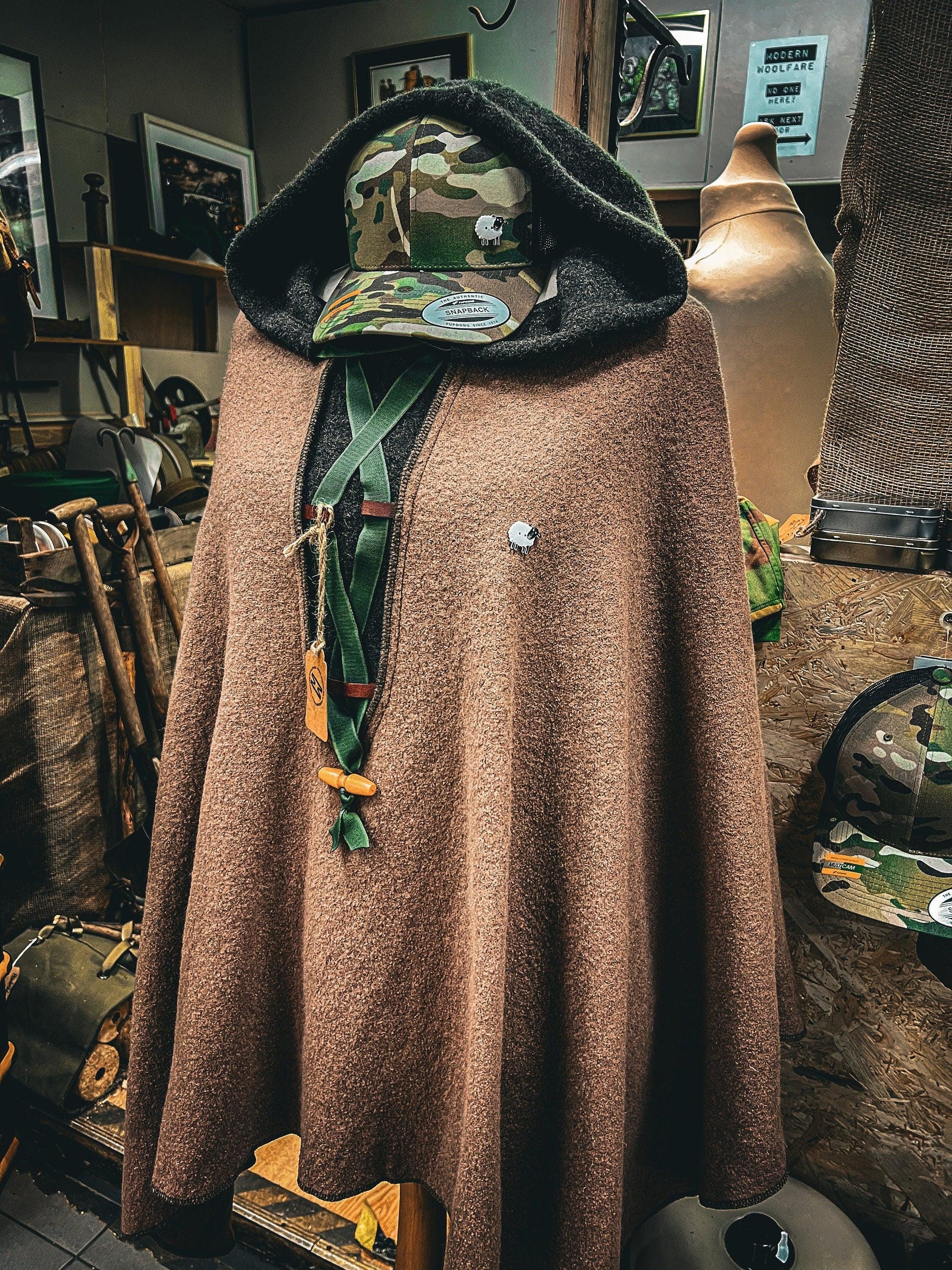 Stunning 100% Wool Poncho - Handmade in England