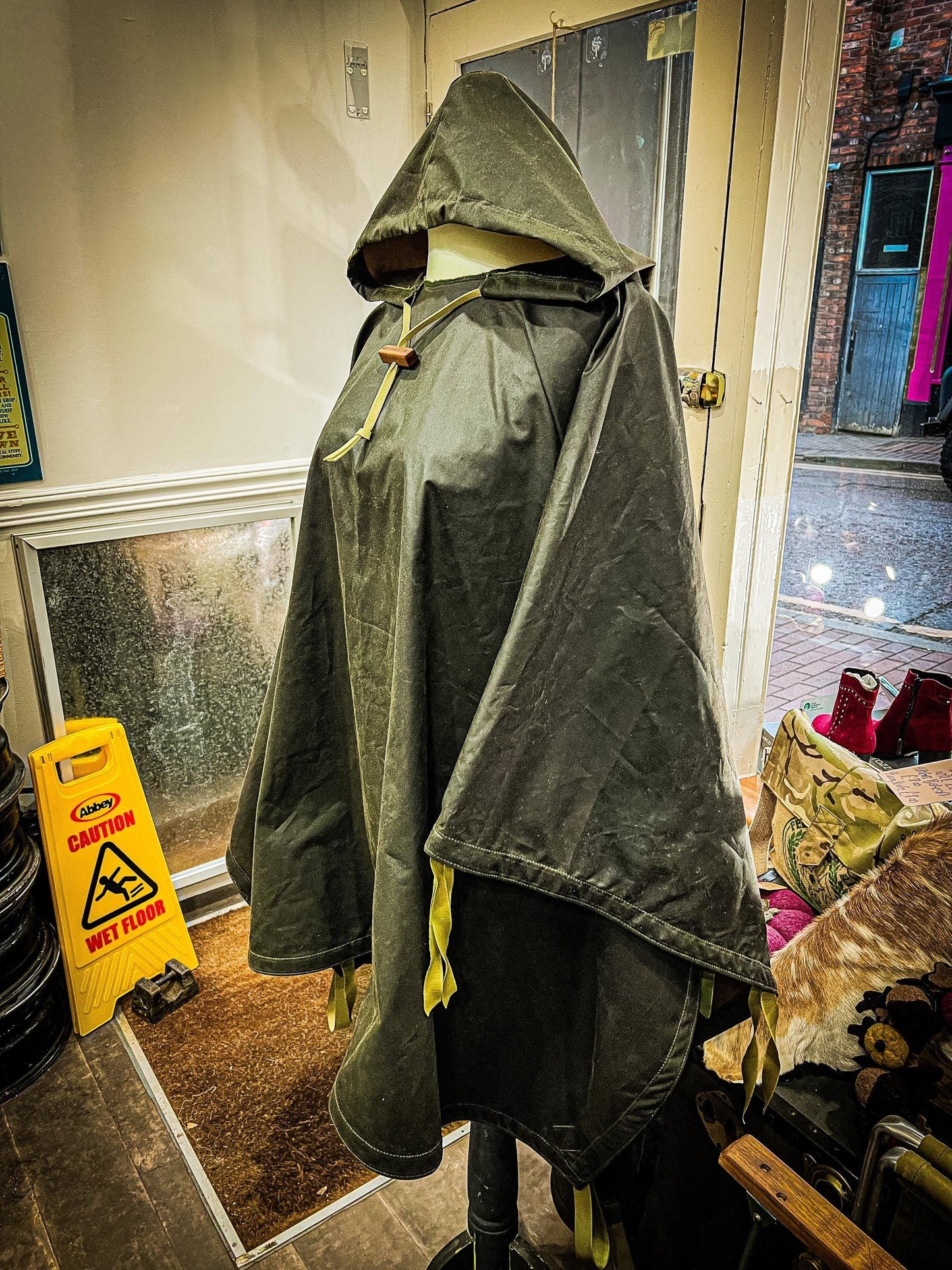 Waxed Cotton Poncho - Handmade in the UK