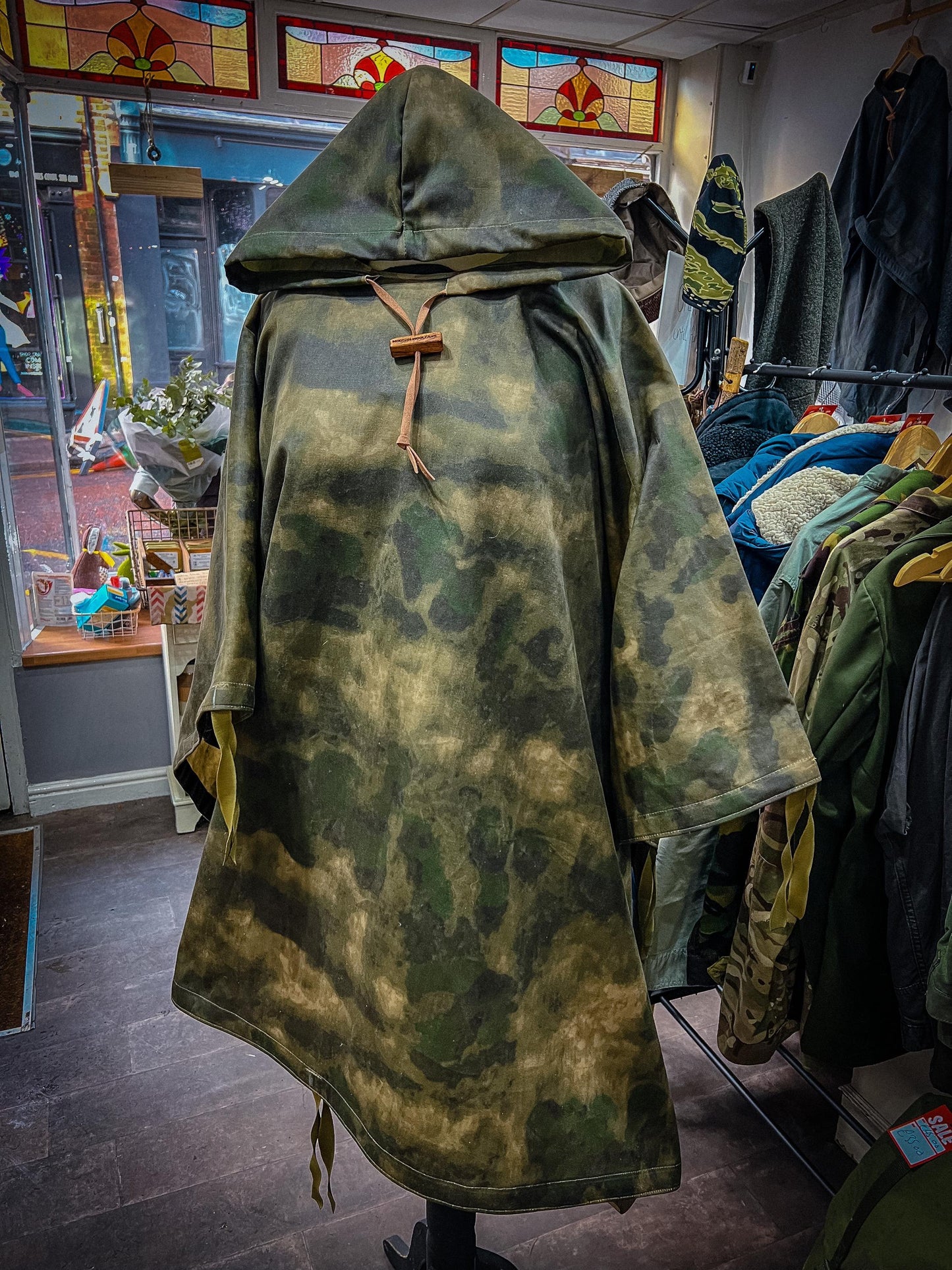 Waxed Cotton Poncho - Handmade in the UK