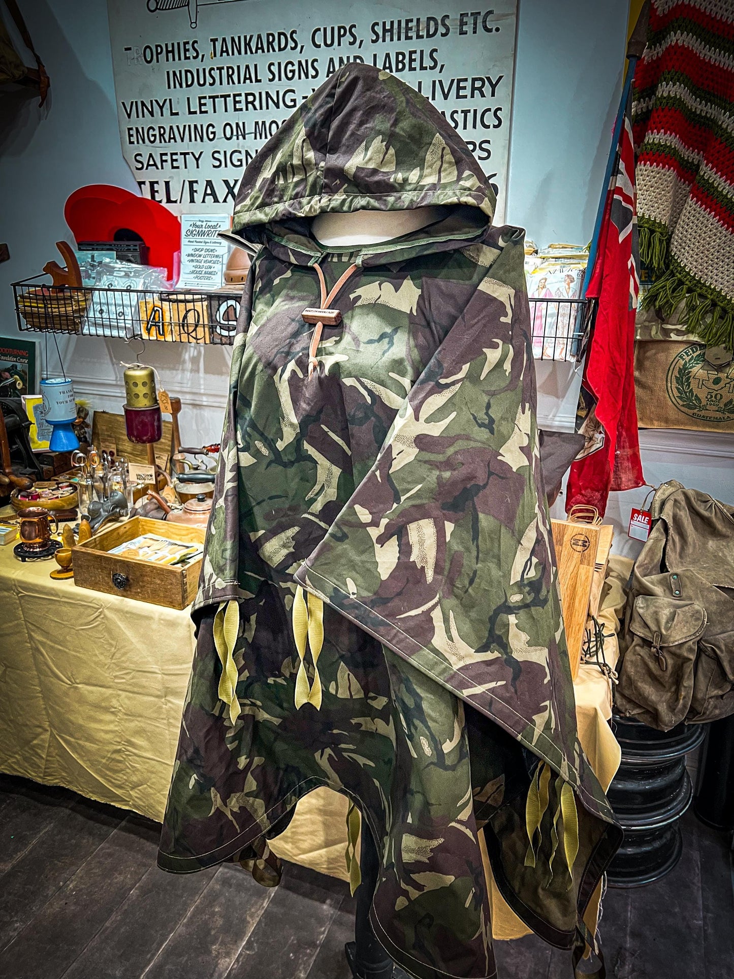 Waxed Cotton Poncho - Handmade in the UK