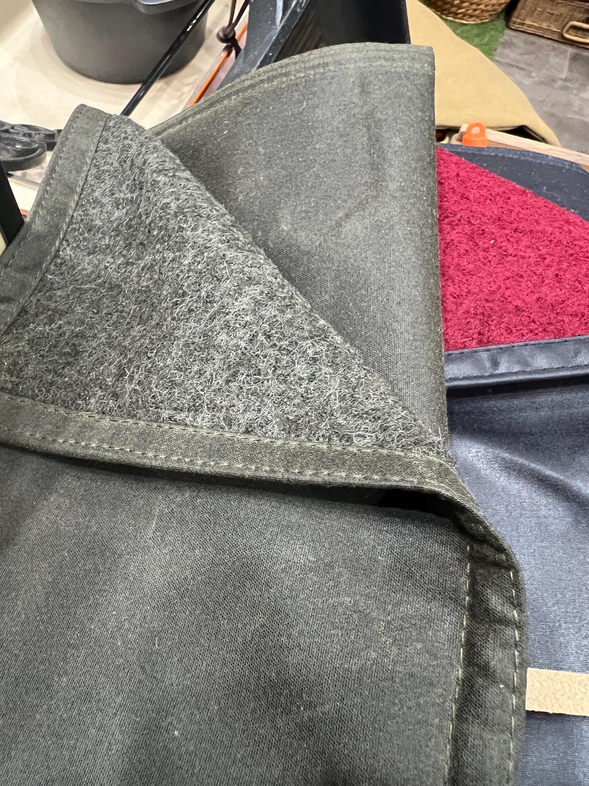 British Canvas and 100% Wool Sit Mat - No blended fabrics