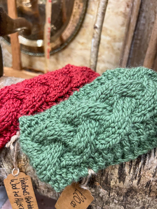 Lamb and Alapaca Wool - Head and Ear Warmers - Headband