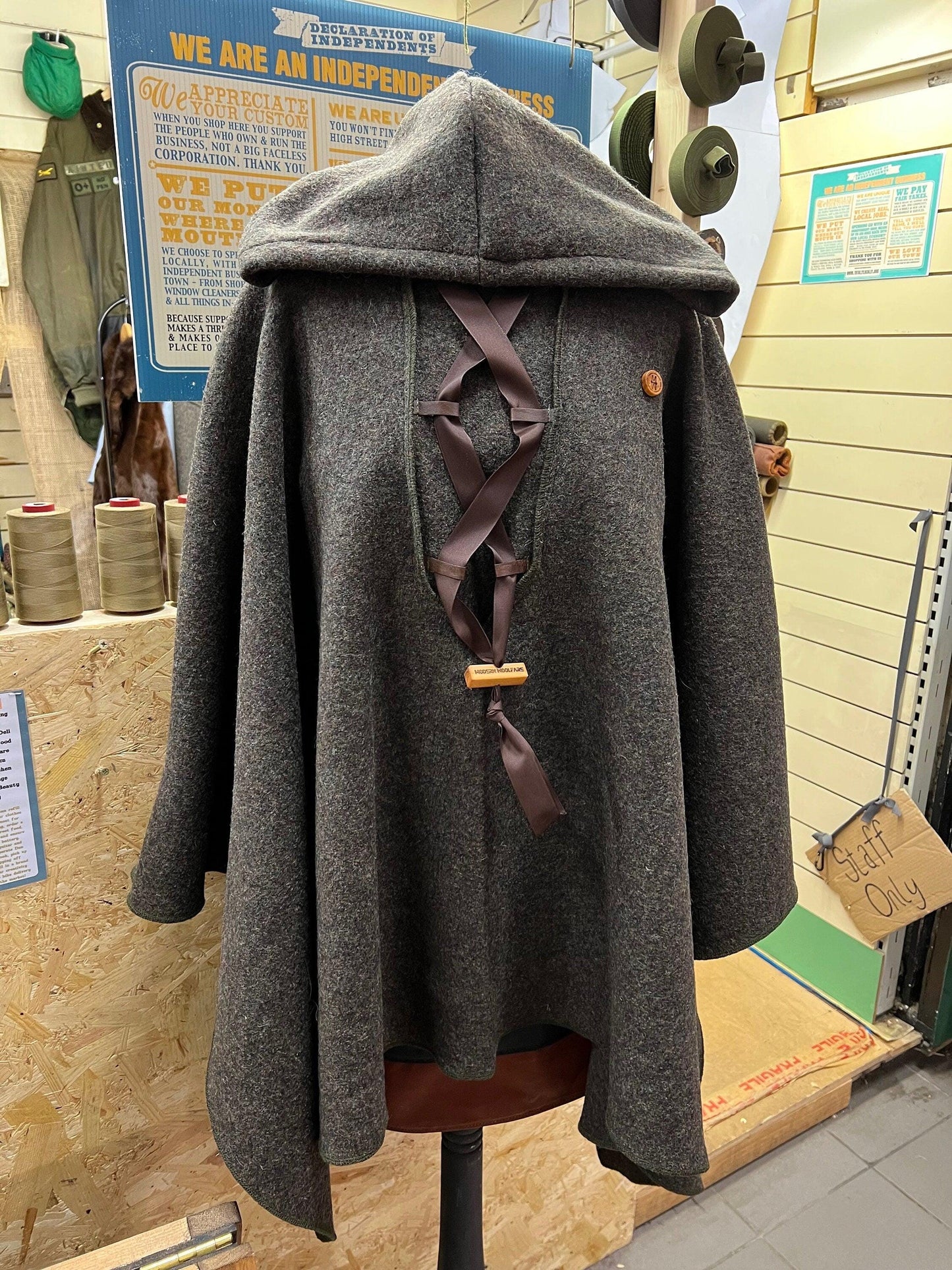 Stunning 100% Wool Poncho - Handmade in England