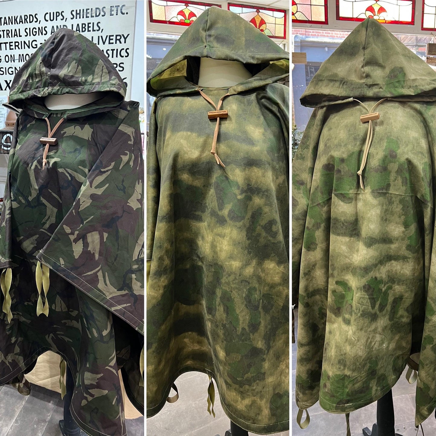 Waxed Cotton Poncho - Handmade in the UK