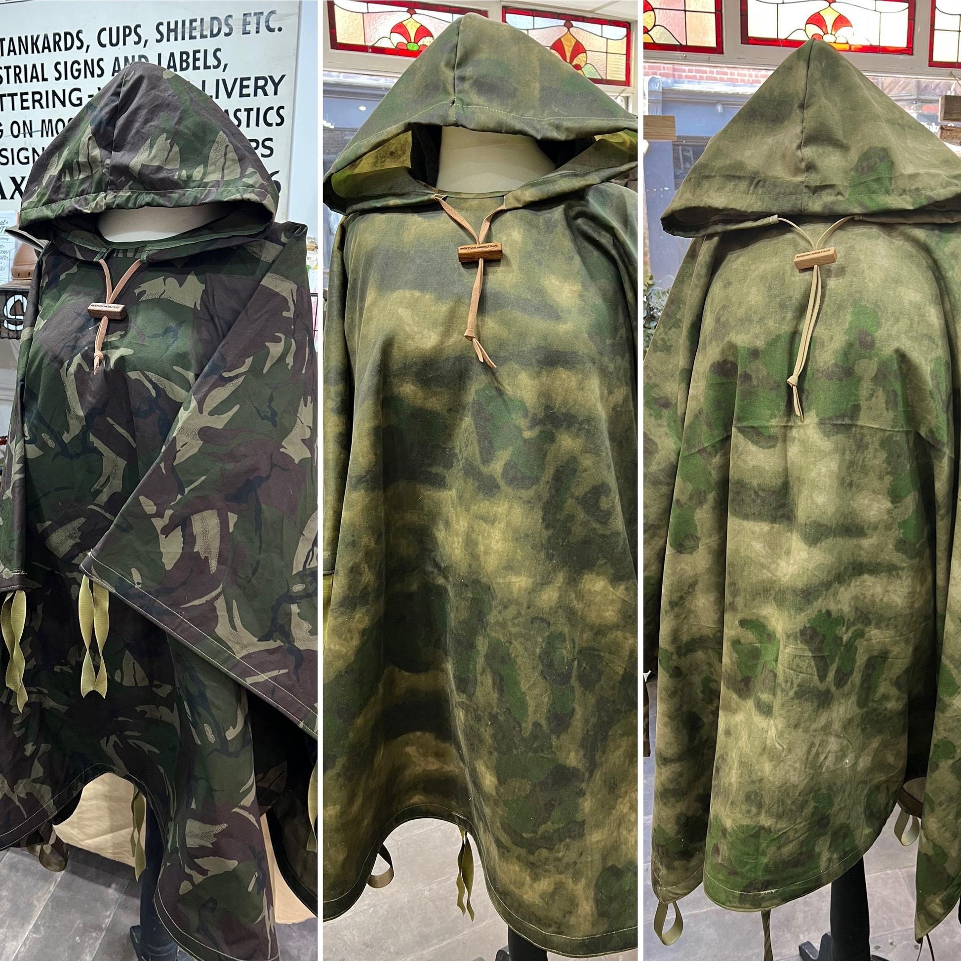 Waxed Cotton Poncho - Handmade in the UK