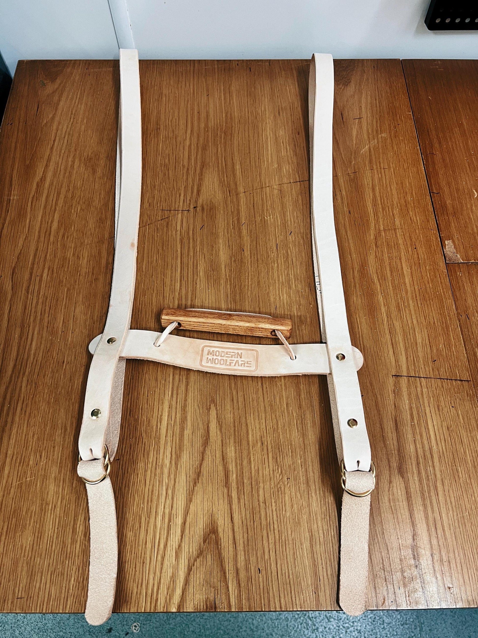 Blanket Bedroll Straps - Full Grain Leather and Brass