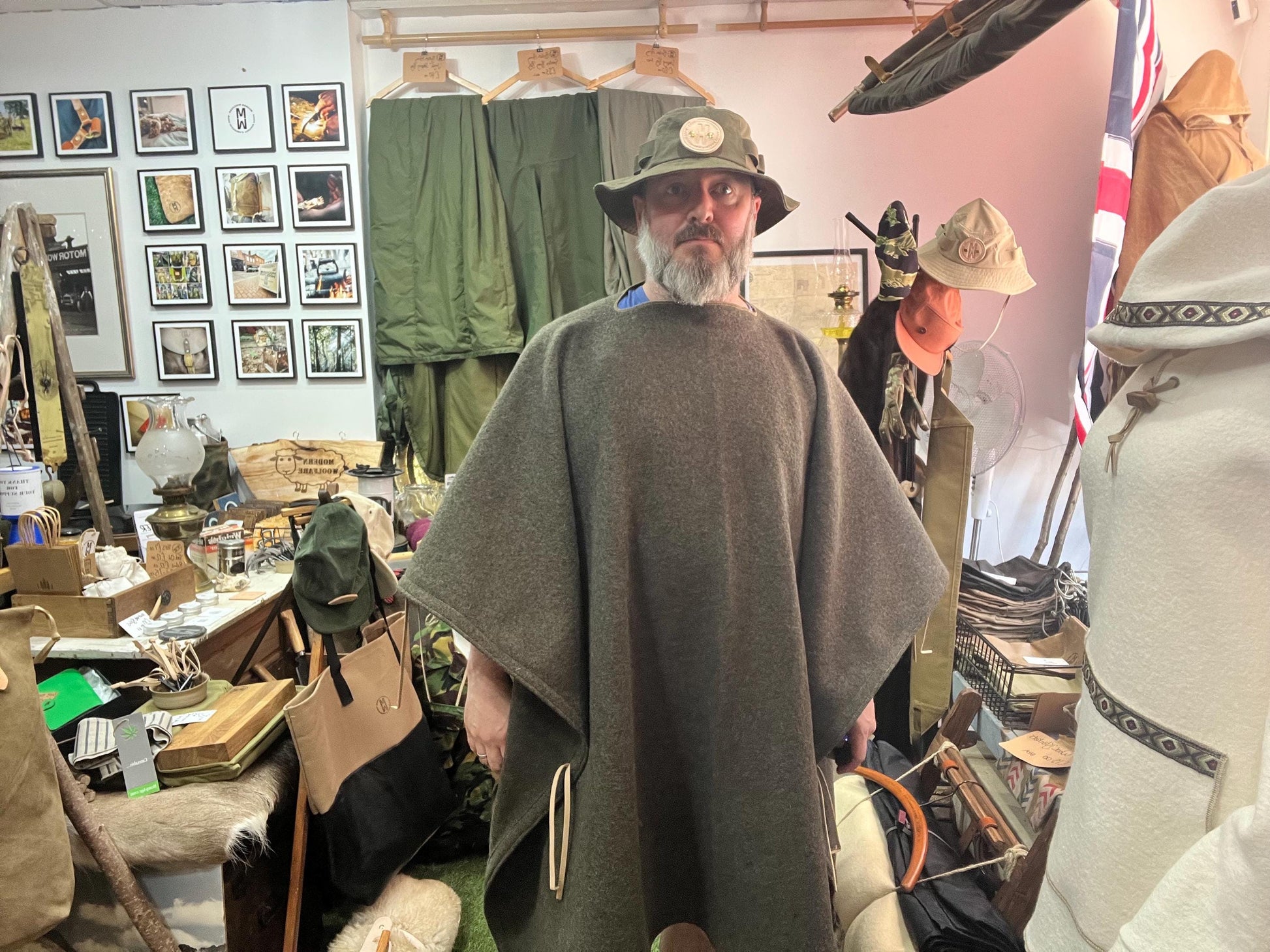 100% Wool Poncho/Blanket/Bedroll