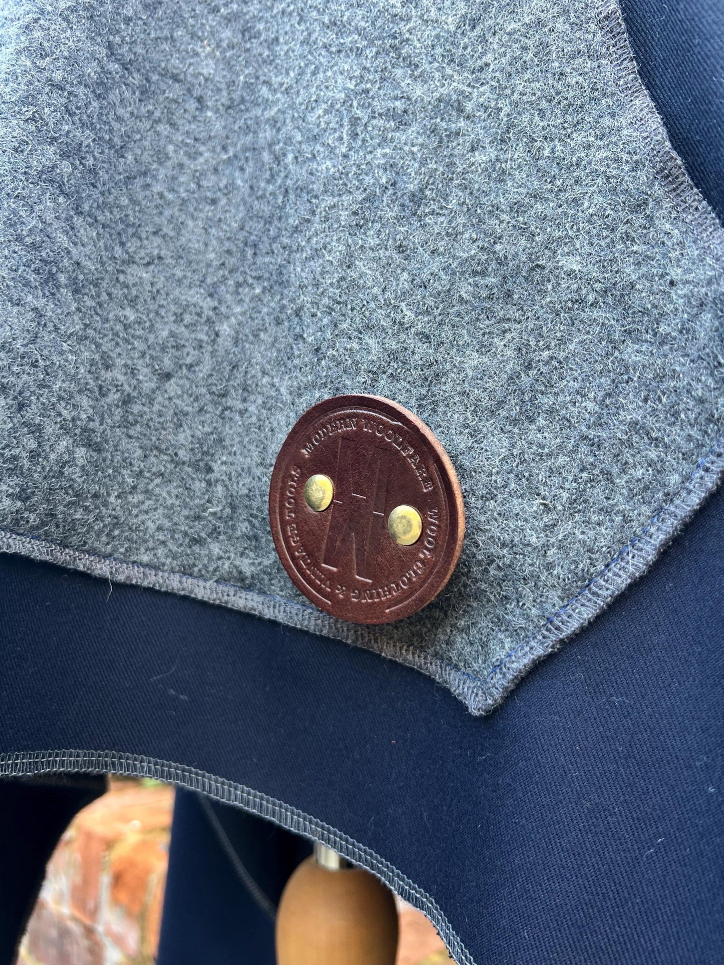 100% New Wool Poncho - Handmade from vintage fabrics