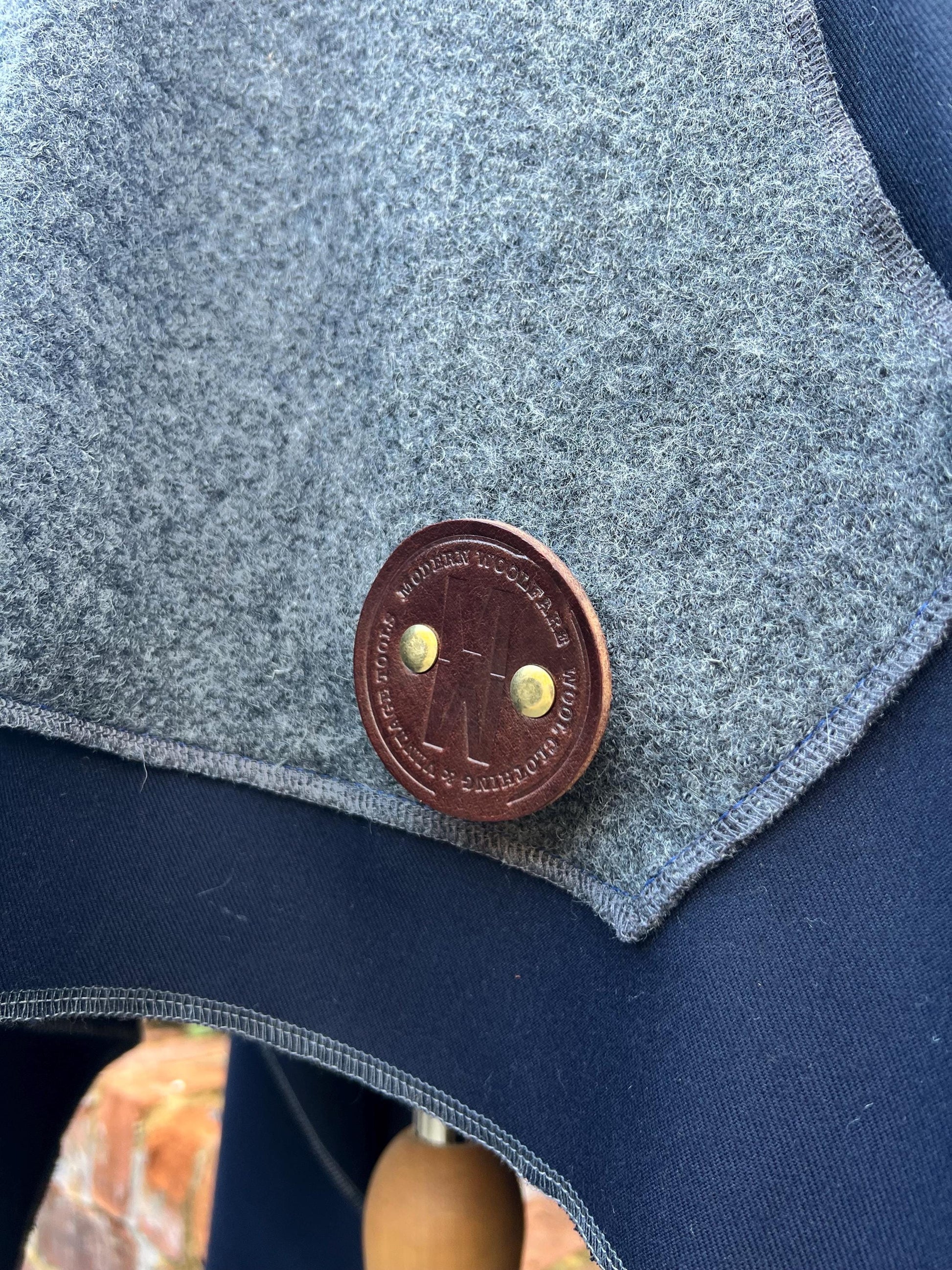 100% New Wool Poncho - Handmade from vintage fabrics