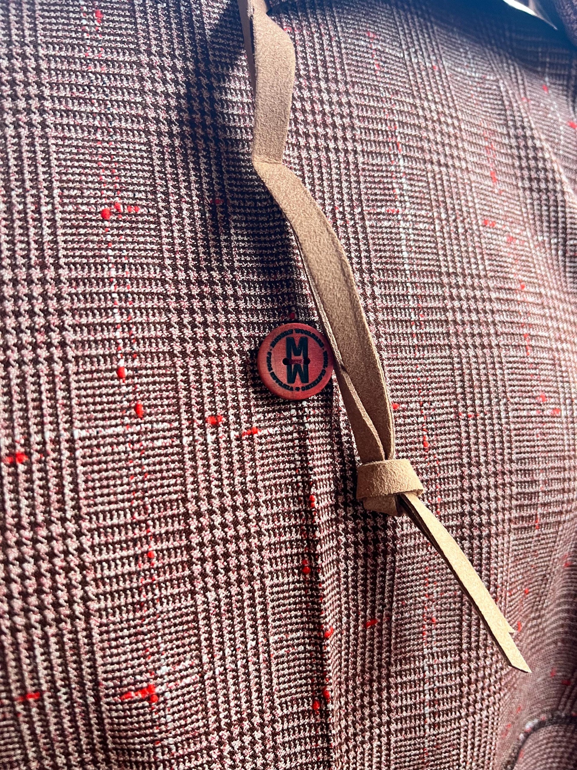 100% Worsted Wool Poncho - Handmade from vintage fabrics