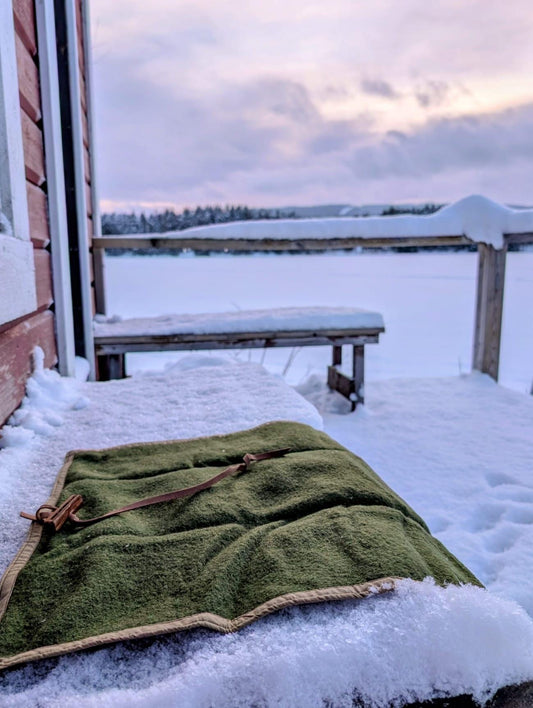 British Canvas and 100% Wool Sit Mat - No blended fabrics