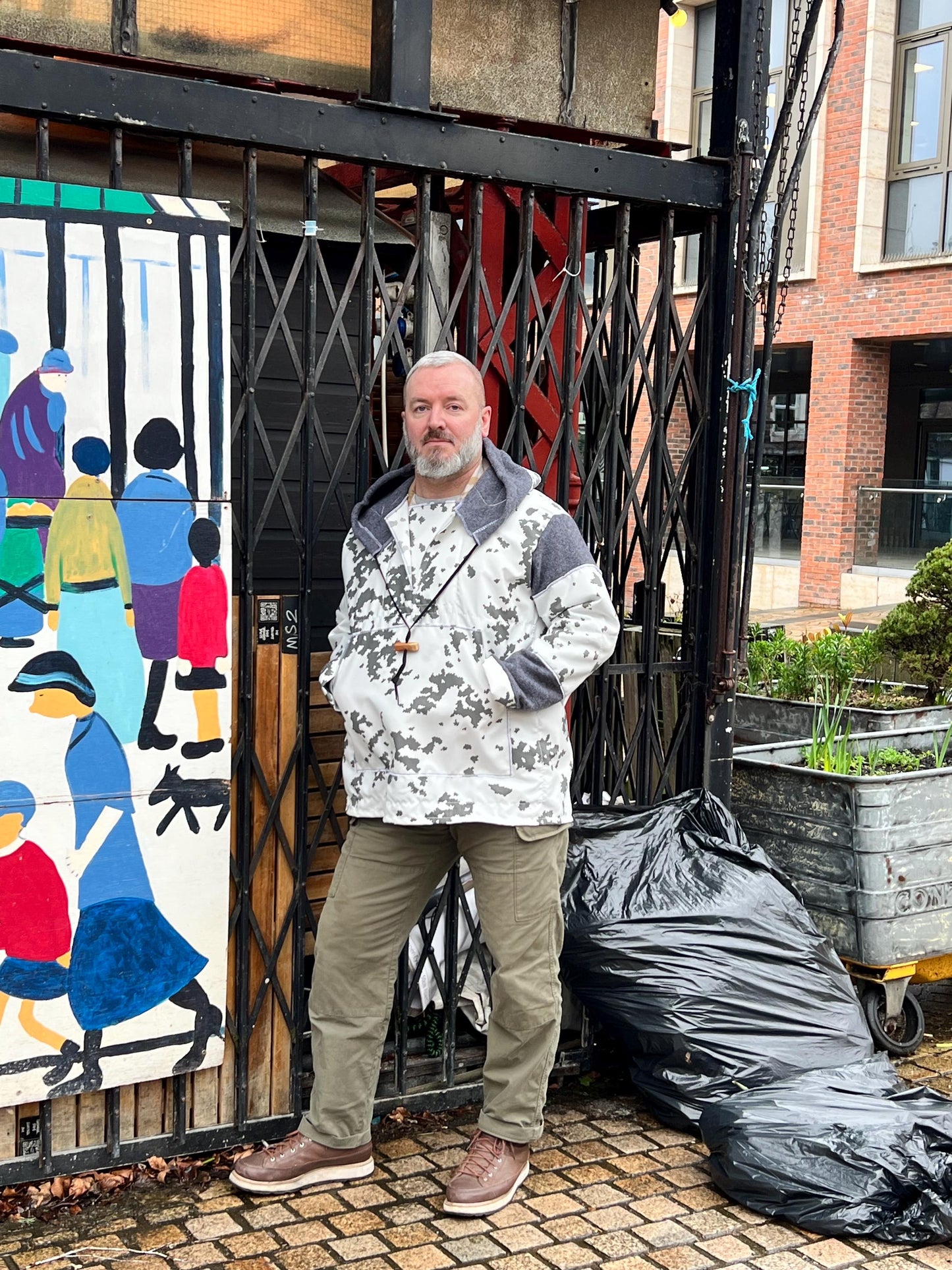 Finnish Snow Smock Anorak – Street Cut Italian Boiled Wool, Windproof, Water Resistant, Oversized Hood Bushcraft & Everyday Wear