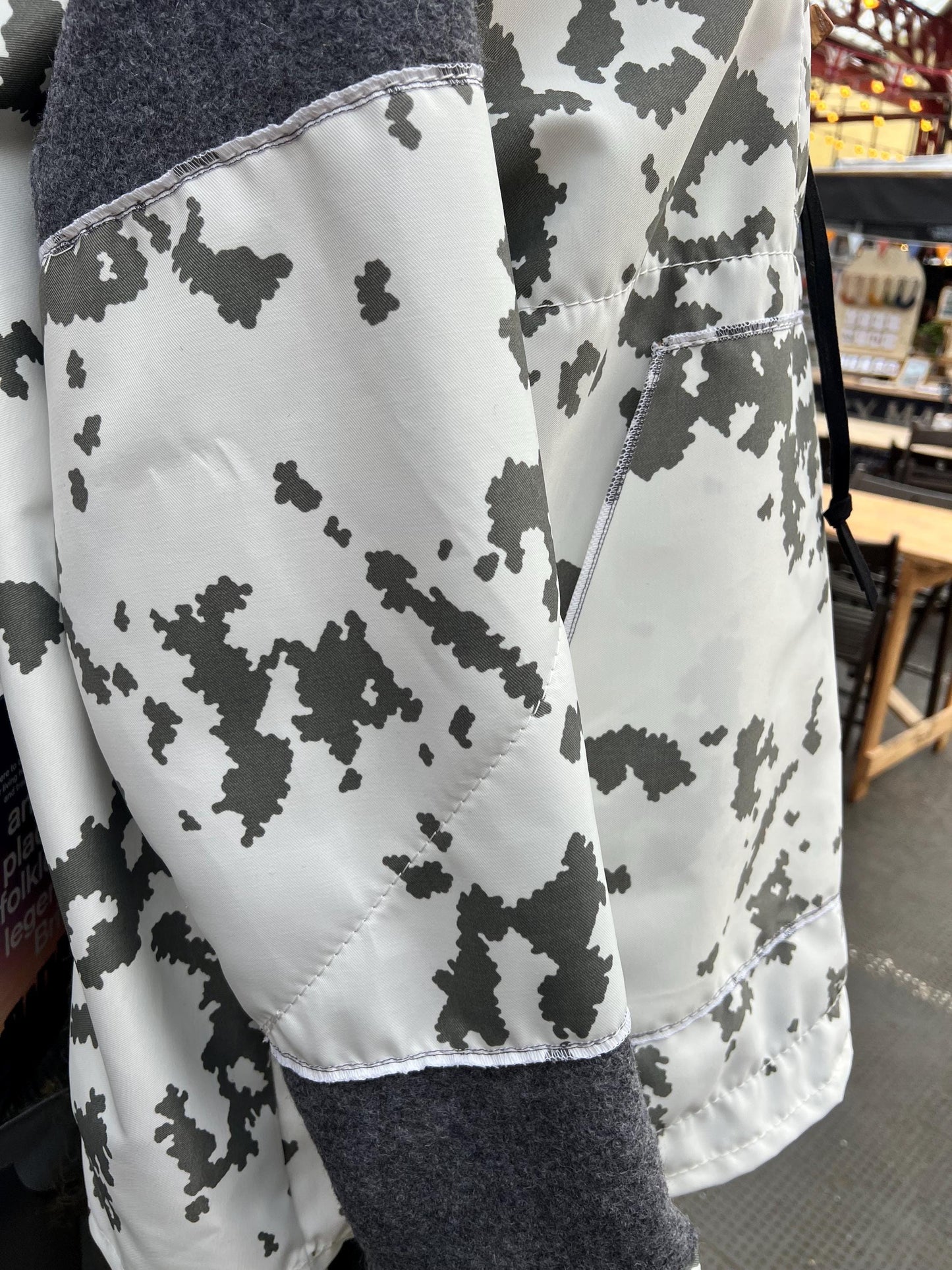 Finnish Snow Smock Anorak – Street Cut Italian Boiled Wool, Windproof, Water Resistant, Oversized Hood Bushcraft & Everyday Wear