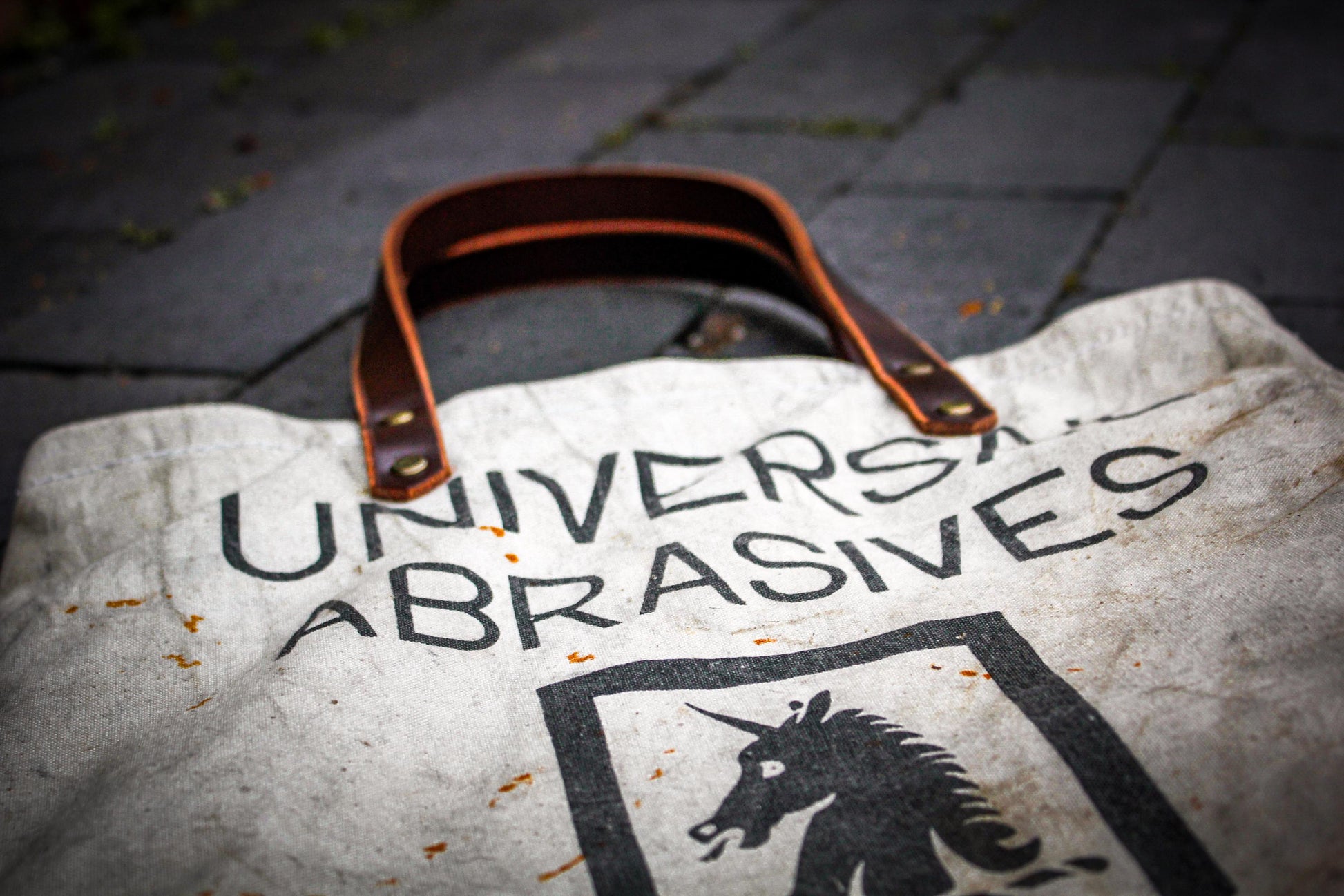 Reclaimed Industrial Canvas Tote Bag | Wool Lined Heritage Carry Bag | Buffalo Leather Straps | Handmade British Utility Bag
