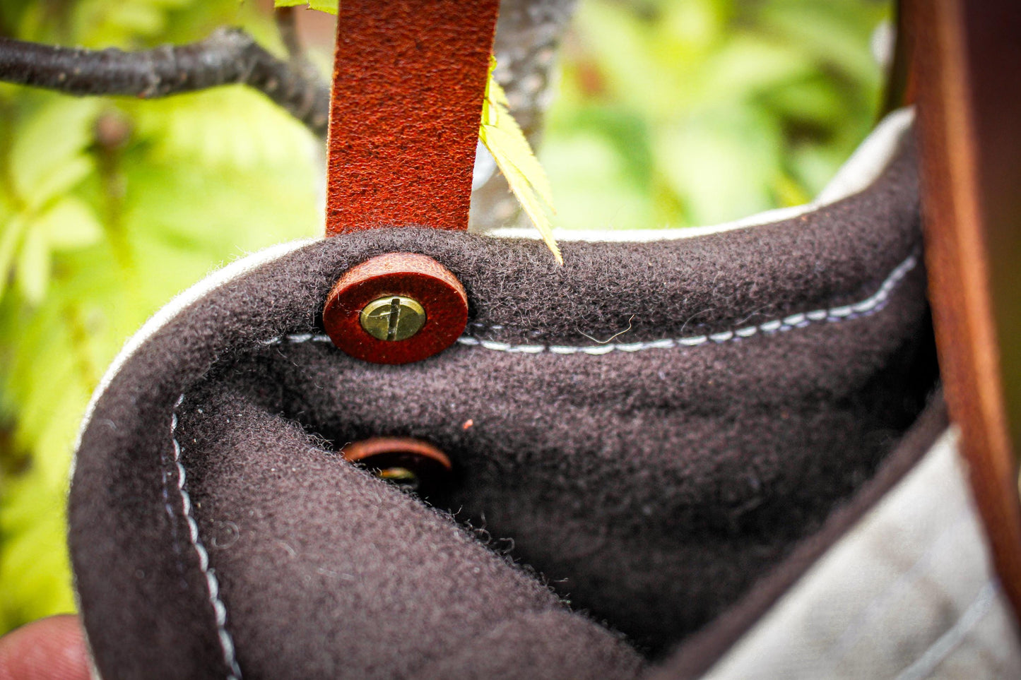 Reclaimed Industrial Canvas Tote Bag | Wool Lined Heritage Carry Bag | Buffalo Leather Straps | Handmade British Utility Bag