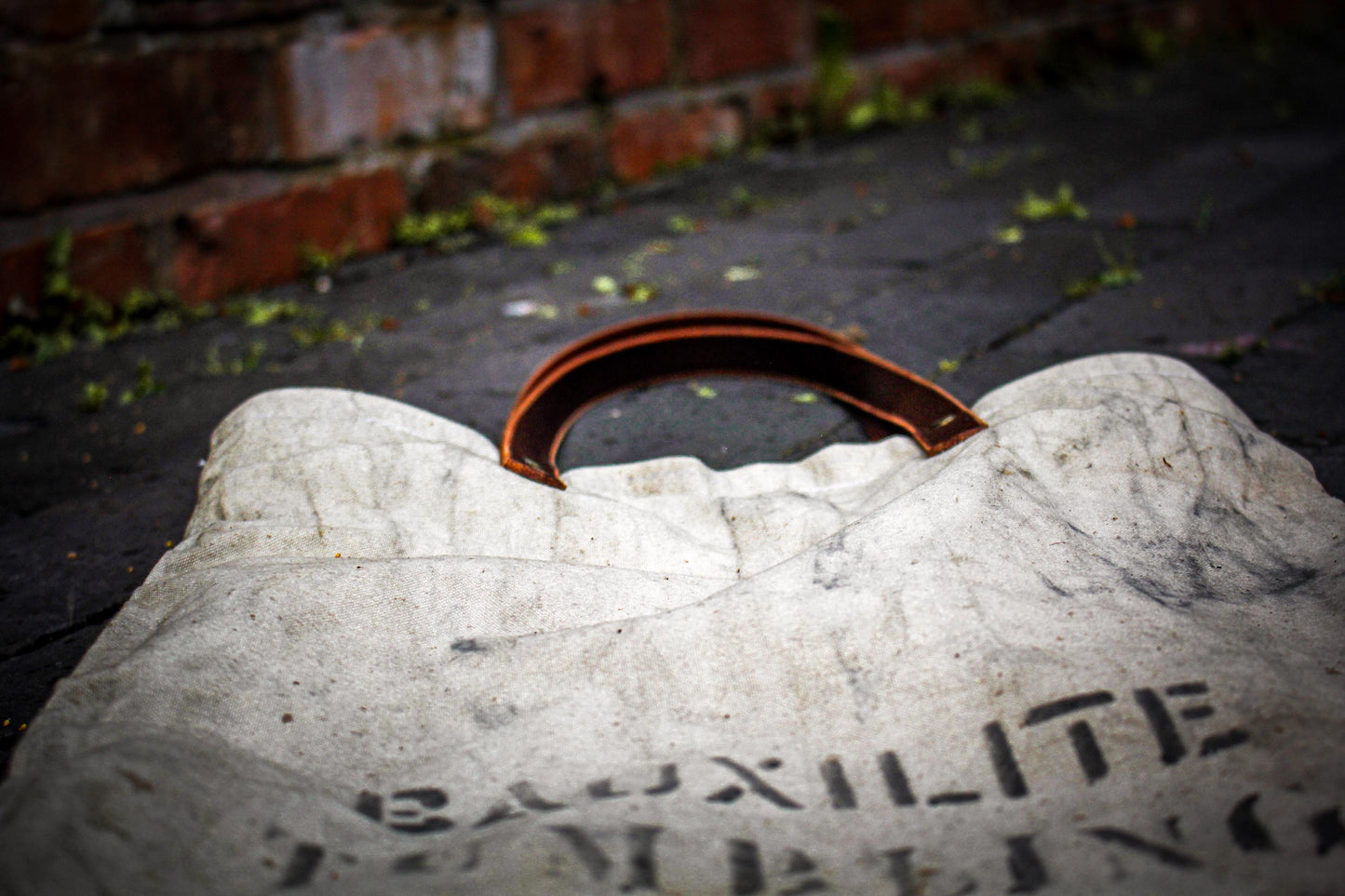 Reclaimed Industrial Canvas Tote Bag | Wool Lined Heritage Carry Bag | Buffalo Leather Straps | Handmade British Utility Bag