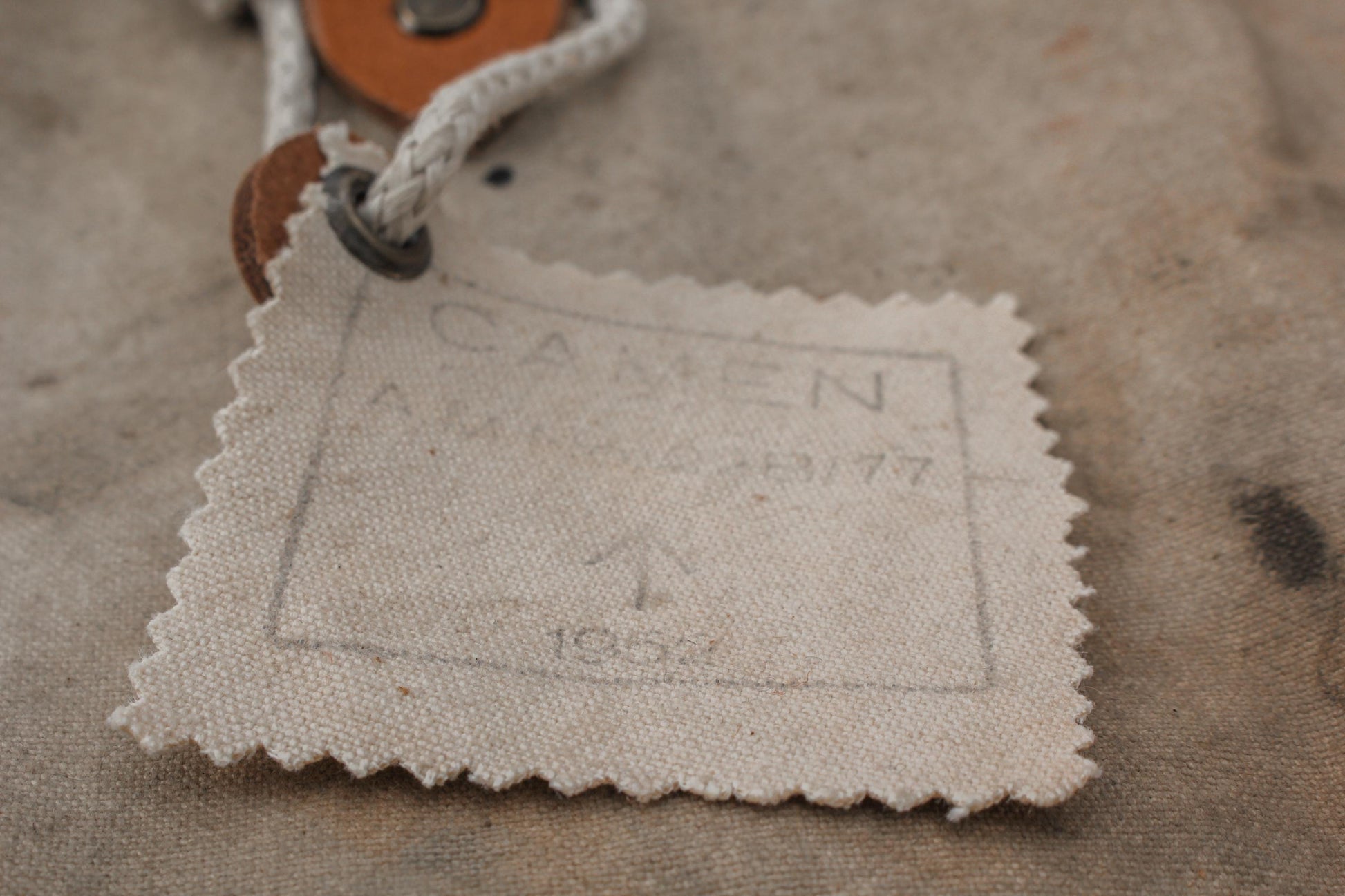 Vintage Military Canvas Tote Bag – Reclaimed RAF Deployment Bag 1952, Leather Handles, Wool Lining